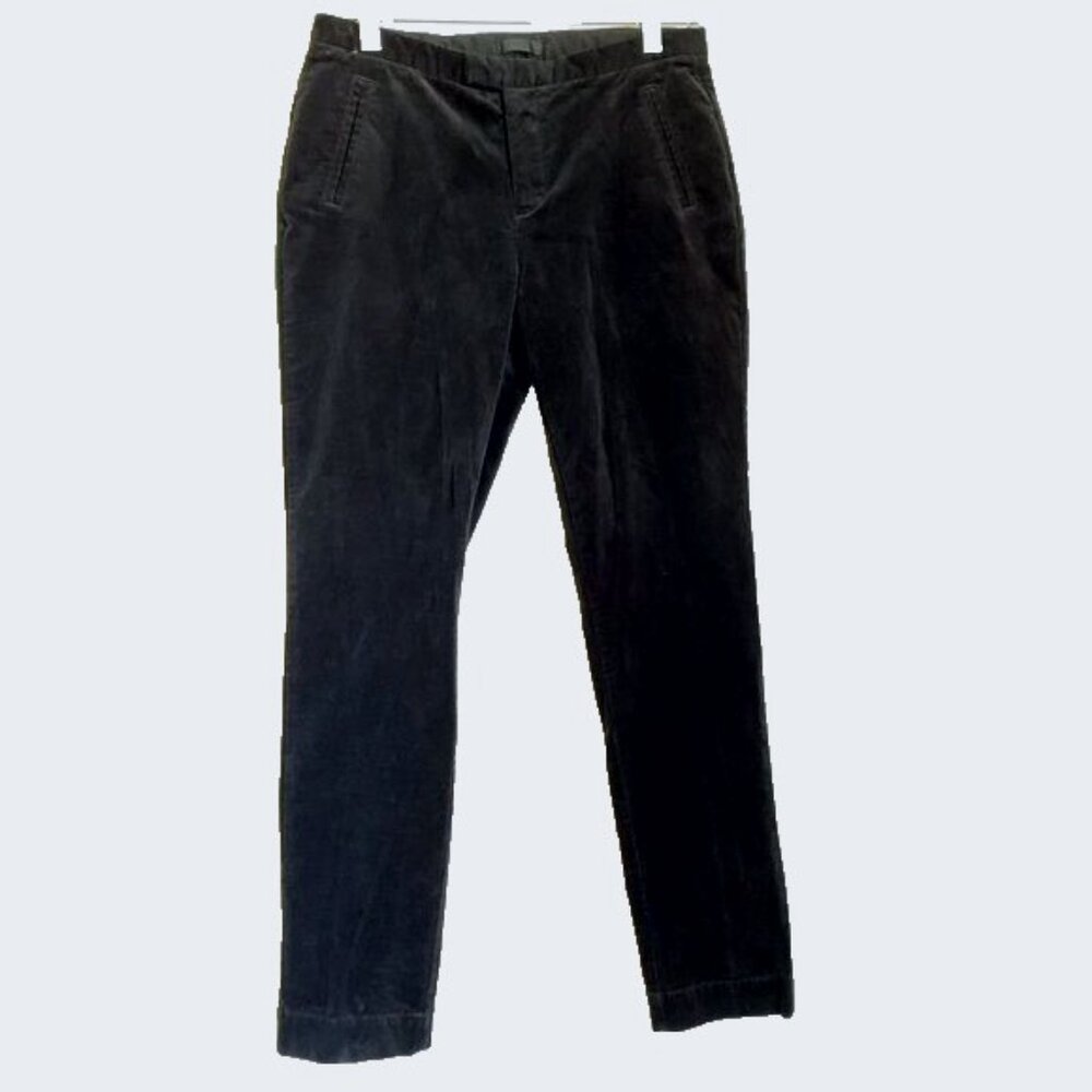 ATM Anthony Thomas Melillo Womens Black Velvet Corduroy Pant 4 Quiet Luxury Fall